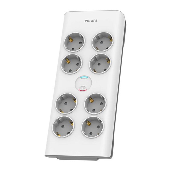 PHILIPS 8-li SPN7080WA/62 900 Joules Akım Koruma Prizi Beyaz